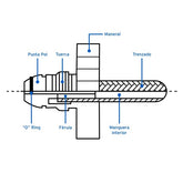 Manguera hule de gas con pictel trenzada en vinilo